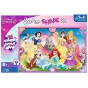 Puzzle 160 elementów XL Super Shape Różowy świat księżniczek, Księżniczki Disneya Trefl