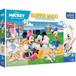 Puzzle 24 elementy SUPER MAXI Mickey w wesołym miasteczku Trefl