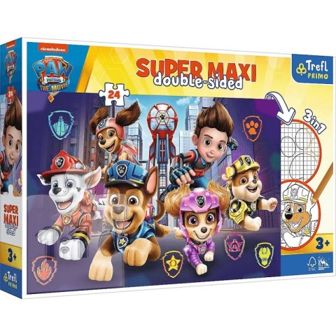 Puzzle 24 elementy SUPER MAXI Nowe wyzwanie Psi Patrol Trefl