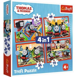 Puzzle 4w1 Odjazdowy Tomek, Tomek i Przyjaciele Trefl