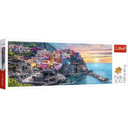 Puzzle 500 elementów Panorama Vernazza o zachodzie słońca, Włochy Trefl