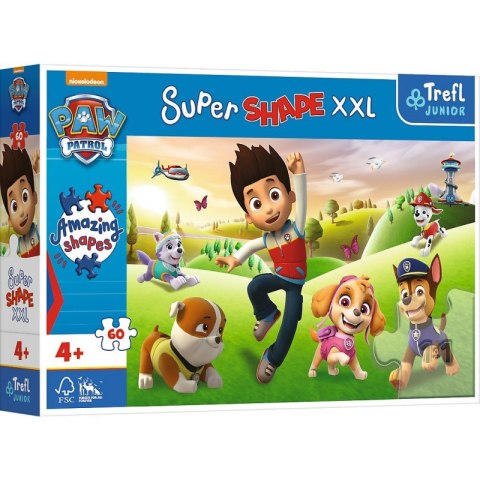 Puzzle 60 elementów XXL Super Shape Uśmiechnięte pieski Paw Patrol Trefl