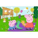 Puzzle 60 elementów XXL Super Shape Zabawy z braciszkiem, Świnka Peppa Trefl