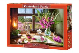 Puzzle 1000 elementów - Martwa natura z fioletowymi lwimi paszczami Castor