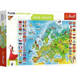 Puzzle 160 elementów Edukacyjne Mapa Europy Trefl