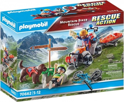 Zestaw figurek Rescue Action 70662 Ratownik górski z rowerzystą Playmobil