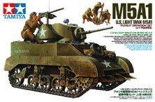 U.S. Light Tank M5A1 "Pursuit Operation" Set (w/4 Figures) Tamiya