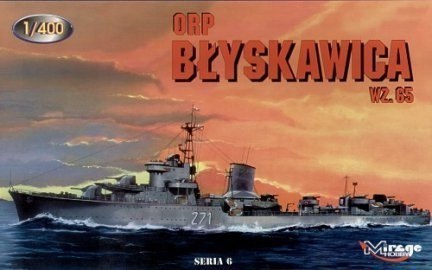 Model plastikowy ORP Błyskawica wz. 65 Mirage