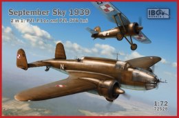 Model plastikowy September Sky 1939 2'1 PZL P.11 and PZL 37B Ibg