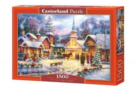 Puzzle 1500 elementów Zima Castor