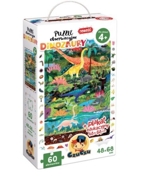 Puzzle obserwacyjne Dinozaury CzuCzu