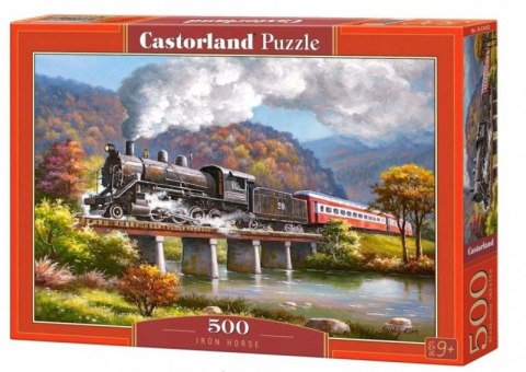 Puzzle 500 elementów Pociąg Iron Horse Castor