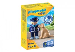 Figurki 1.2.3 70408 Policjant z psem Playmobil