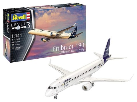 Model plastikowy Embraer 190 Lufthansa New Livery Revell