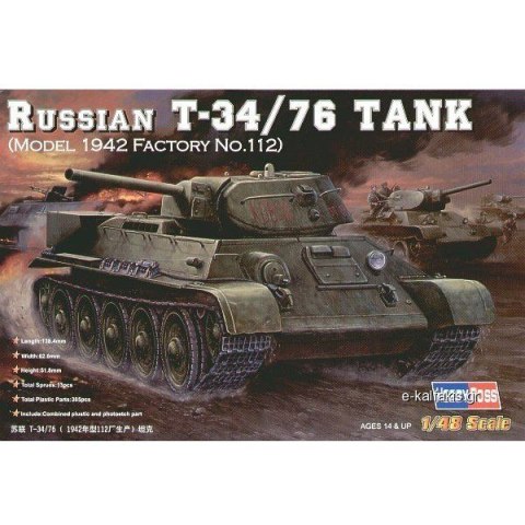 Model plastikowy T-34/73 Mm.19 42 Factory 112 Hobby Boss