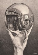 Puzzle 1000 elementów Compact Art Collection Escher Hand with Reflecting Sphere Clementoni