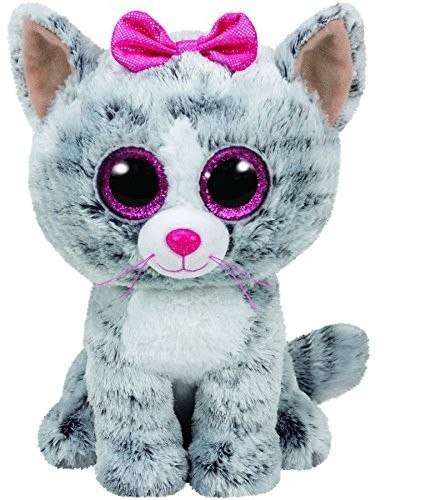 Maskotka TY Beanie Boos Kiki - szary kot, 15 cm Meteor