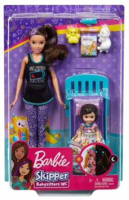 Lalka Barbie Opiekunka Zestaw Lalki Czas na sen Mattel