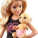 Lalka Barbie Opiekunka + bobas + akcesoria GRP13 Mattel