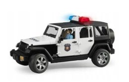 Pojazd Jeep Wrangler Rubicon policja z figurką BRUDER