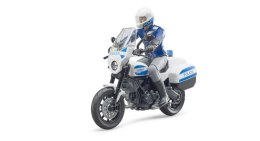 Scrambler Ducati Motocykl z policjantem BRUDER