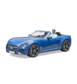 Auto Roadster niebieskie z wyjmowaną figurką BRUDER