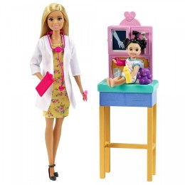 Lalka Barbie Kariera zestaw Pediatra Mattel