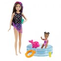 Lalka Barbie Skipper Klub Opiekunek zestaw z basenem Mattel