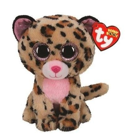 Maskotka TY Leopard brązowo-różowy Livvie 15 cm Meteor