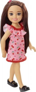 Lalka Barbie Chelsea i przyjaciele Lalka - Sukienka w wiśnie Mattel