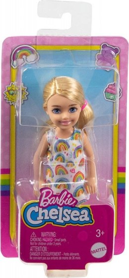 Lalka Barbie Chelsea i przyjaciele Sukienka w tęczę Mattel