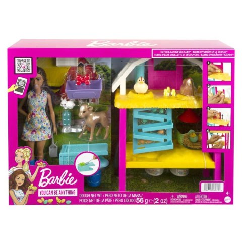 Lalka Barbie Farma radosnych kurek Zestaw HGY88 Mattel