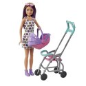 Lalka Barbie Opiekunka Skipper Wózek + bobas Zestaw Mattel