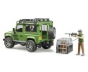 Pojazd Land Rover Defender z figurką leśnika i psem BRUDER
