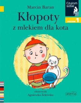 Książeczka Kłopoty z mlekiem dla kota. Czytam sobie. Poziom 1 Harper Collins