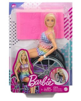 Lalka Barbie Fashionistas Na wózku strój w kratkę Mattel