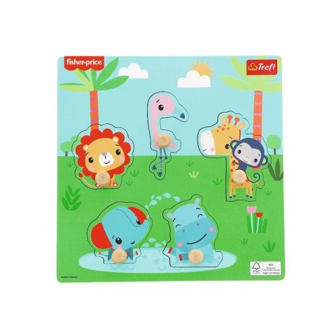 Układanka drewniana Fisher Price Zabawa 5 elementów Trefl Drewno