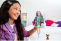 Lalka Barbie Extra Kurtka szachownica jasnoróżowe włosy Mattel