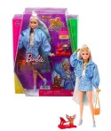 Lalka Barbie Extra Niebieski komplet blond włosy Mattel