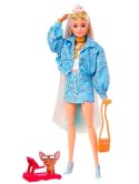 Lalka Barbie Extra Niebieski komplet blond włosy Mattel
