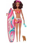 Barbie Lalka z deską surfingową Mattel