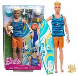 Lalka Barbie Ken z deską surfingową Mattel