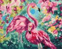 Obraz Paint it! Malowanie po numerach. Pastelowe flamingi Symag