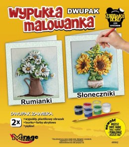 Wypukła malowana Dwupak Kwiaty Rumianki-Słoneczniki Mirage
