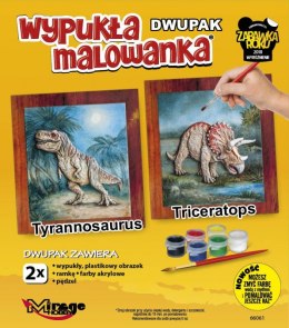 Wypukła malowanka Dwupak Dinozaury Tyrannosaurus-Triceratops Mirage