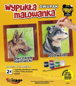Wypukła malowanka Dwupak PSY Owczarek niemiecki-Rottweiler Mirage