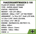 Klocki Panzerkampfwagen E-100 Cobi Klocki
