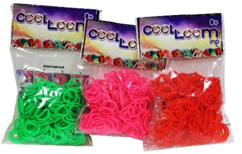 Gumki Cool Loom | Jednokolorowe 100szt.