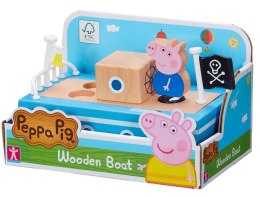 Drewniana Łódka Z Figurką | Świnka Peppa | TM TOYS