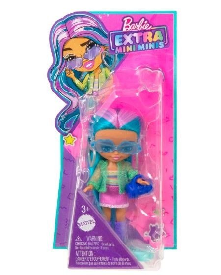 Lalka Barbie Extra Mini Minis Tęczowe włosy Mattel